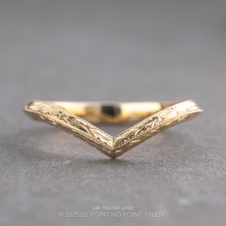 Vintage Louise Wedding Ring, Knife Edge Band
