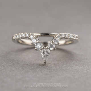Large Cassiopeia Wedding Ring, 17 Diamond