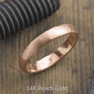 4mm Wedding Band, Half Round Matte Finish