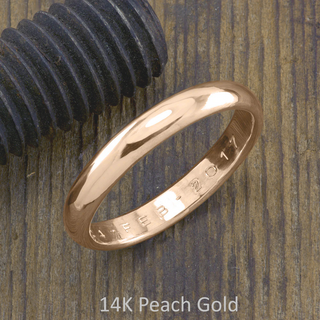 4mm Comfort Fit Mens Wedding Band, Half Round Polished
