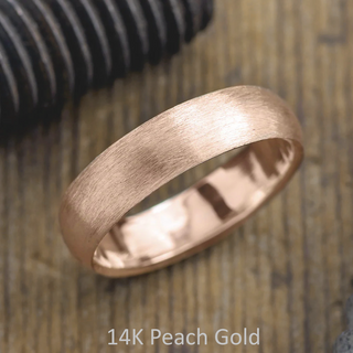 6mm Comfort Fit Wedding Band, Half Round Matte men's wedding band, Point No Point Studio. Eco-friendly, Recycled Metals, Conflict Free.