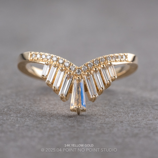 Large Mabel Wedding Ring, 26 Diamond & Moonstone