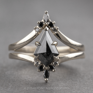 Marquise Diamond Wedding Band, Ombre Freya Setting, Platinum