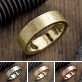 6mm Mens Wedding Band, Matte