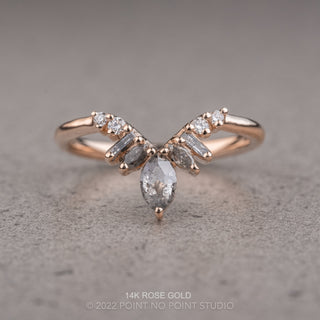 Maxine Wedding Ring, 9 Salt and Pepper & White Diamond