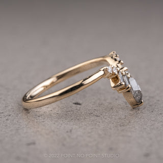 Maxine Wedding Ring, 9 Salt and Pepper & White Diamond