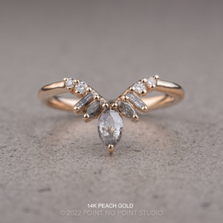 Maxine Wedding Ring, 9 Salt and Pepper & White Diamond