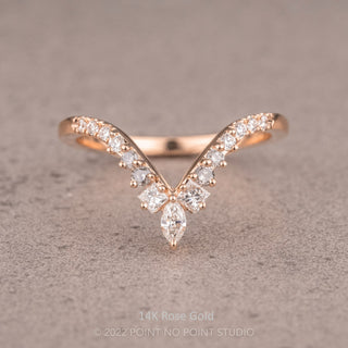 Willa Wedding Ring, 15 Salt and Pepper & White Diamond