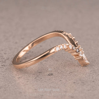 Willa Wedding Ring, 15 Salt and Pepper & White Diamond