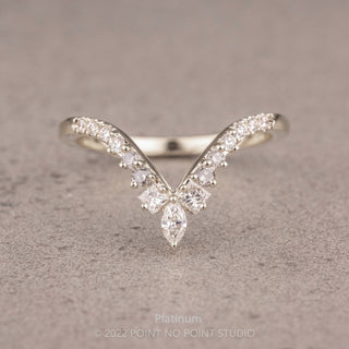Willa Wedding Ring, 15 Salt and Pepper & White Diamond