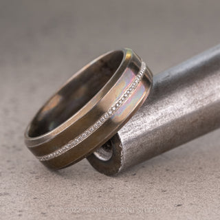 steel and gold ring