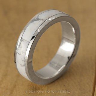 Custom Howlite Inlay Ring