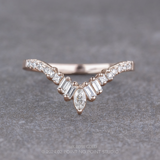 Mayer Wedding Ring, 17 Diamond women's wedding band, Point No Point Studio. Eco-friendly, Recycled Metals, Conflict Free.
