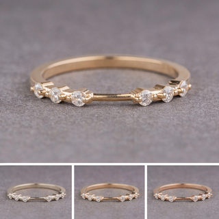 Nova Wedding Ring Cuff, 6 Diamond