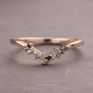 Aspen Wedding Ring, 11 Ombre Diamond