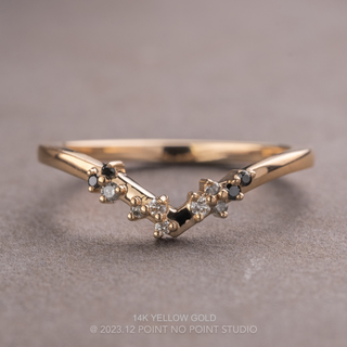 Aspen Wedding Ring, 11 Ombre Diamond