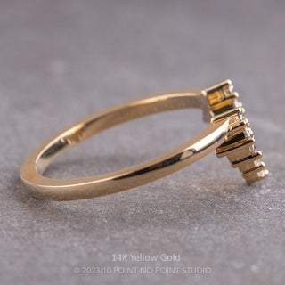 Sage Wedding Ring, 9 Ombre Diamond