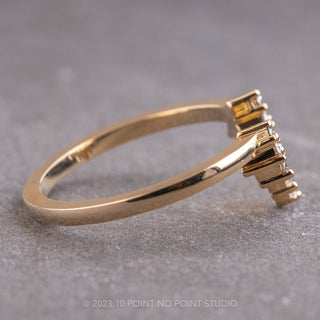 Sage Wedding Ring, 9 Ombre Diamond