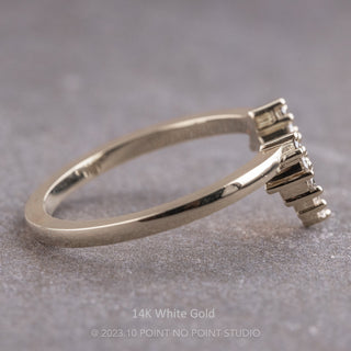 Sage Wedding Ring, 9 Ombre Diamond