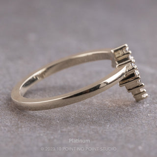Sage Wedding Ring, 9 Ombre Diamond