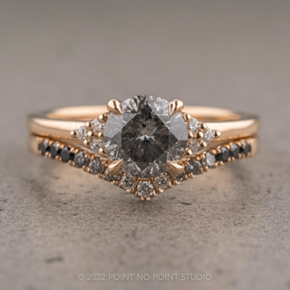 15 Ombre Diamond Vivian Band, 14k Peach Gold