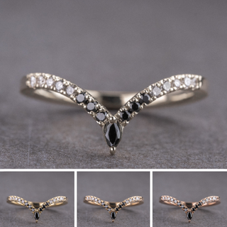 Mia Wedding Ring, 17 Ombre Diamond