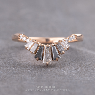 Wilder Wedding Ring, 13 Ombre Diamond, Rounded Contour