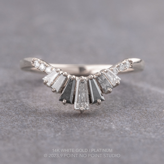 Wilder Wedding Ring, 13 Ombre Diamond, Rounded Contour