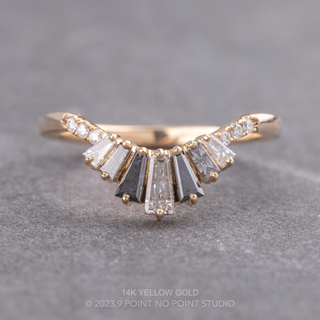 Wilder Wedding Ring, 13 Ombre Diamond, Rounded Contour