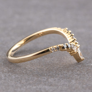 Marquise Diamond Wedding Band, Ombre Willa Setting, 14k Yellow Gold