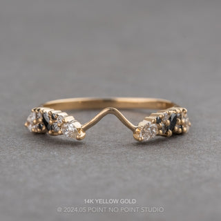 Gemini Wedding Ring Cuff, 18 Ombre Diamond