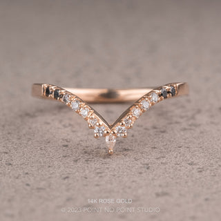 Robin Wedding Ring, 15 Ombre Diamond