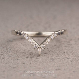 Robin Wedding Ring, 15 Ombre Diamond
