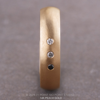 Ombre Diamond Men's Wedding Ring, Comfort Fit