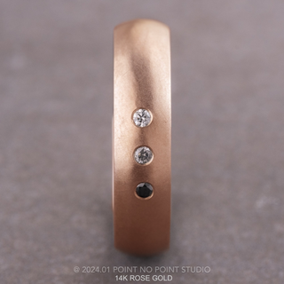 Ombre Diamond Men's Wedding Ring, Comfort Fit