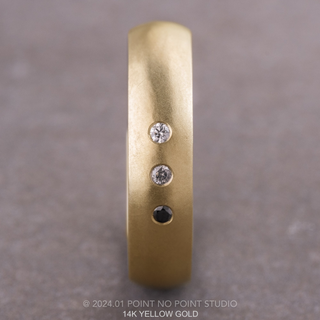 Ombre Diamond Men's Wedding Ring, Comfort Fit