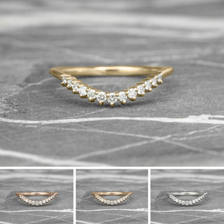 Petite Eliza Wedding Ring, 13 Diamond, Round Band
