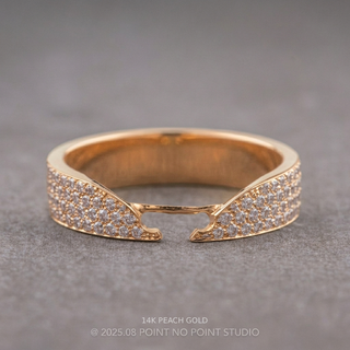 Paige Wedding Ring Cuff, Diamond, 5mm women's wedding band, Point No Point Studio. Eco-friendly, Recycled Metals, Conflict Free.