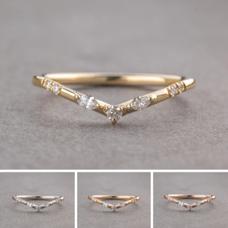 Penny Wedding Ring, 7 Diamond