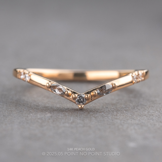 Penny Wedding Ring, 7 Salt and Pepper and White Diamond