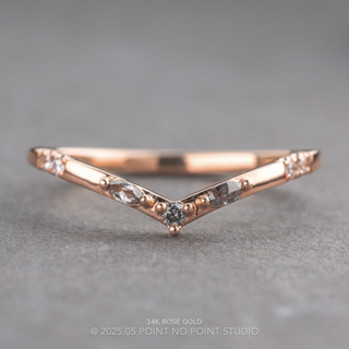 Penny Wedding Ring, 7 Salt and Pepper and White Diamond