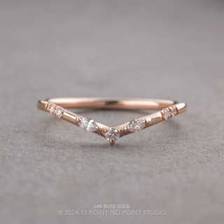 Penny Wedding Ring, 7 Diamond