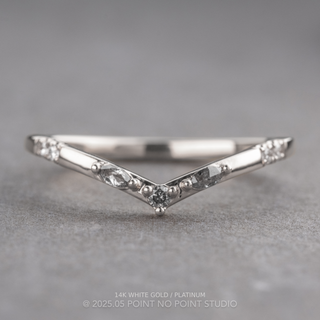 Penny Wedding Ring, 7 Salt and Pepper and White Diamond