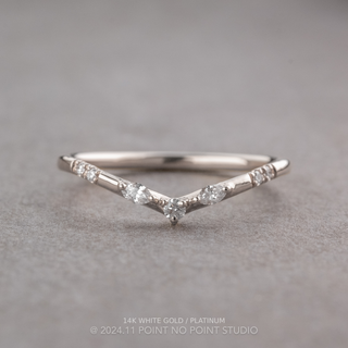 Penny Wedding Ring, 7 Diamond