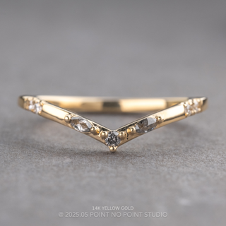 Penny Wedding Ring, 7 Salt and Pepper and White Diamond