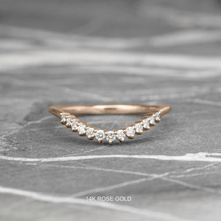 Petite Eliza Wedding Ring, 13 Diamond, Round Band