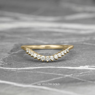 Petite Eliza Wedding Ring, 13 Diamond, Round Band