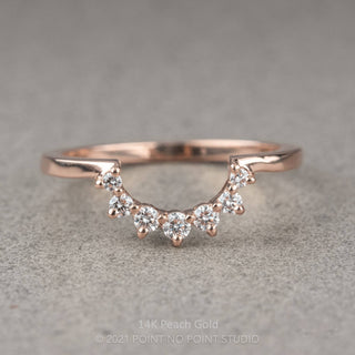 Caterina Wedding Band, 7 Diamond, Loaf Band