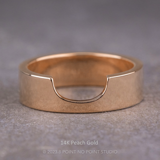 Ellipse Setting Wedding Ring, 6mm Polished