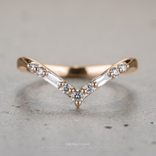 Large Paloma Wedding Ring, 9 Diamond, Loaf Band